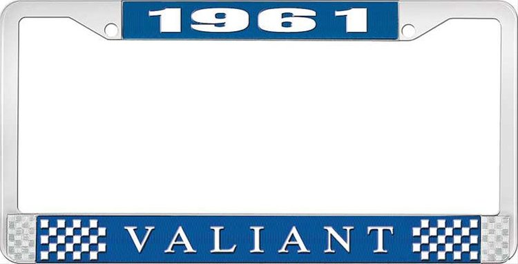 1961 Valiant License Plate Frame - Blue