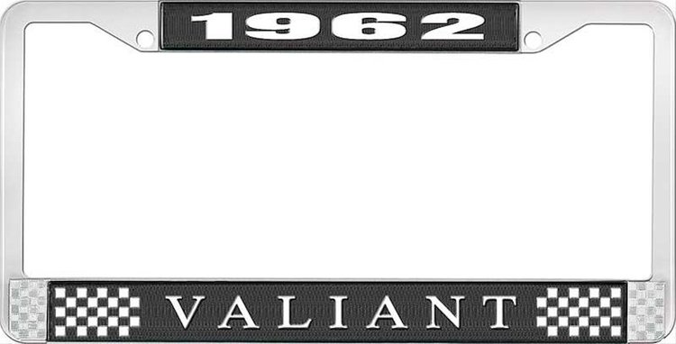 1962 Valiant License Plate Frame - Black