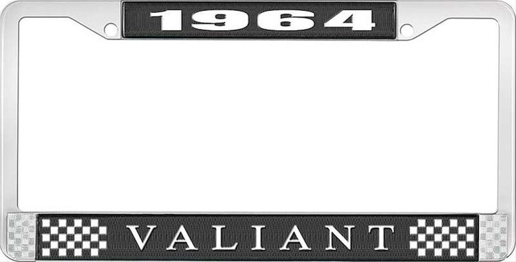 1964 Valiant License Plate Frame - Black