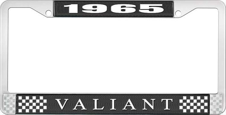1965 Valiant License Plate Frame - Black