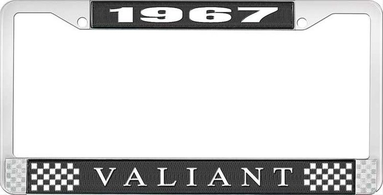 1967 Valiant License Plate Frame - Black