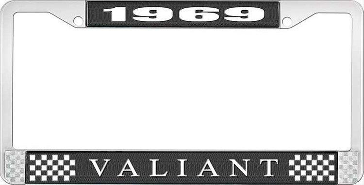 1969 Valiant License Plate Frame - Black