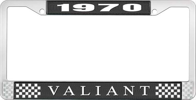 1970 Valiant License Plate Frame - Black