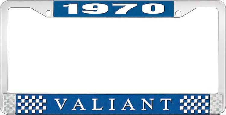 1970 Valiant License Plate Frame - Blue