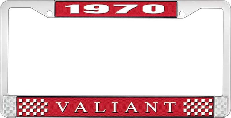 1970 Valiant License Plate Frame - Red