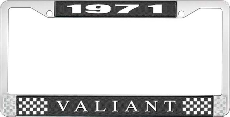 1971 Valiant License Plate Frame - Black