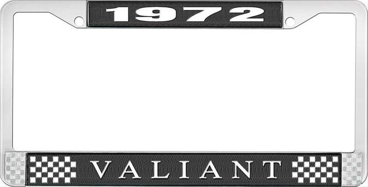 1972 Valiant License Plate Frame - Black