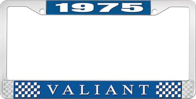 1975 Valiant License Plate Frame - Blue