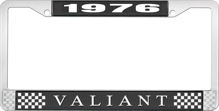 1976 Valiant License Plate Frame - Black