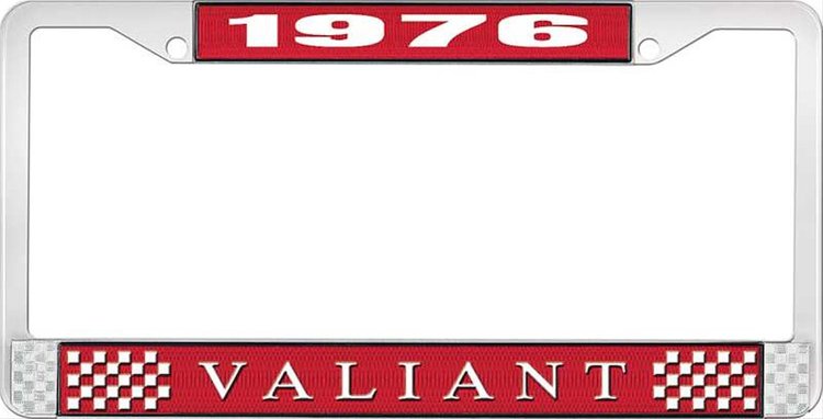 1976 Valiant License Plate Frame - Red
