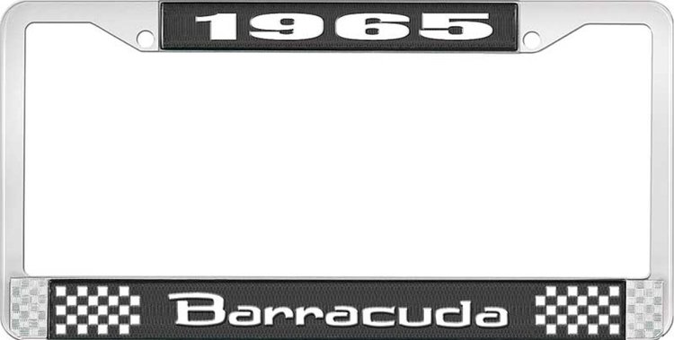 1965 Barracuda License Plate Frame - Black