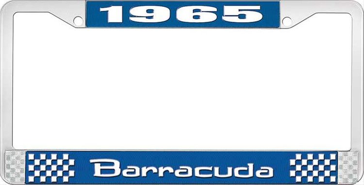 1965 Barracuda License Plate Frame - Blue