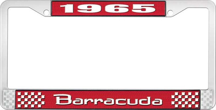 1965 Barracuda License Plate Frame - Red