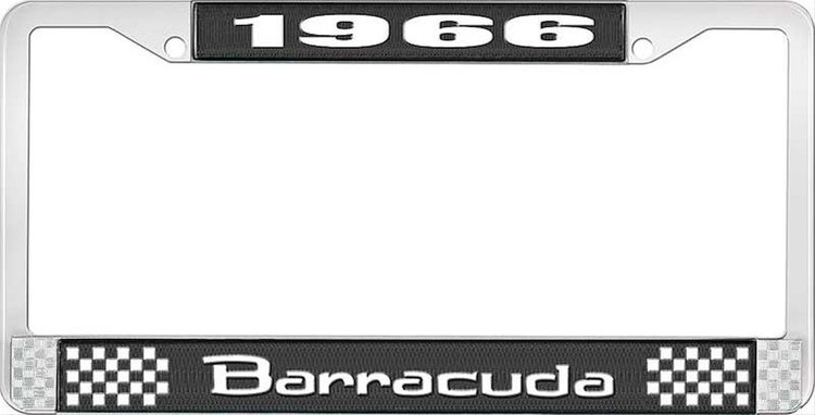 1966 Barracuda License Plate Frame - Black