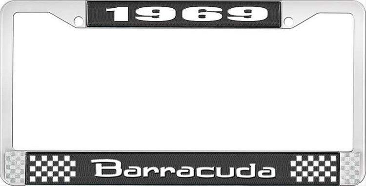 1969 Barracuda License Plate Frame - Black