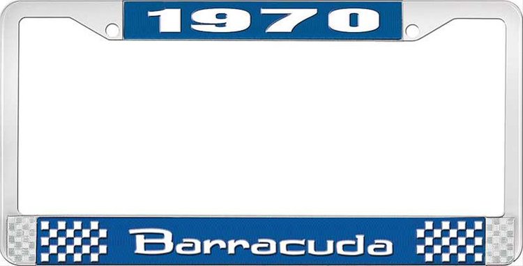 1970 Barracuda License Plate Frame - Blue