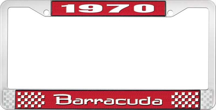 1970 Barracuda License Plate Frame - Red