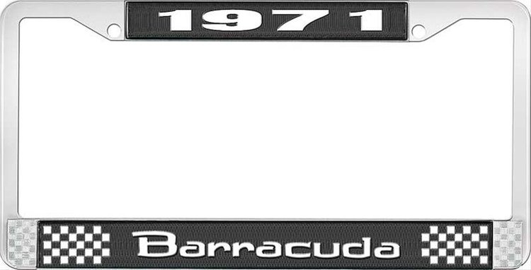 1971 Barracuda License Plate Frame - Black
