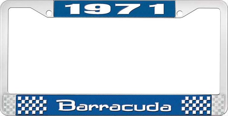 1971 Barracuda License Plate Frame - Blue