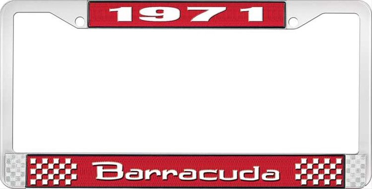 1971 Barracuda License Plate Frame - Red