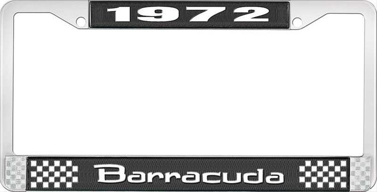 1972 Barracuda License Plate Frame - Black