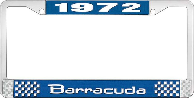 1972 Barracuda License Plate Frame - Blue