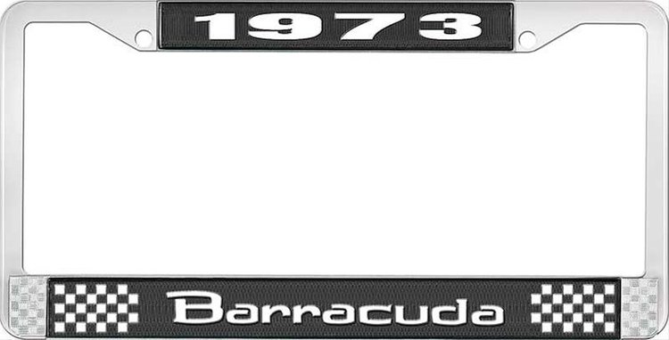 1973 Barracuda License Plate Frame - Black