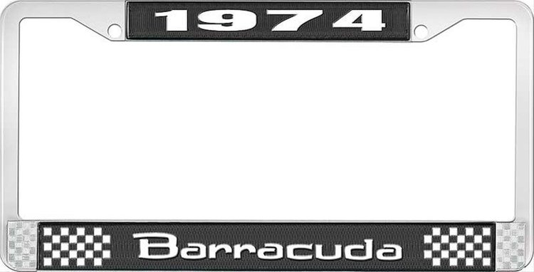 1974 Barracuda License Plate Frame - Black
