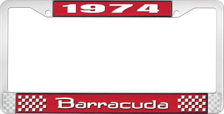 1974 Barracuda License Plate Frame - Red