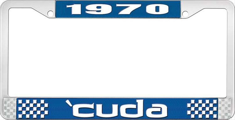 1970 Cuda License Plate Frame - Blue