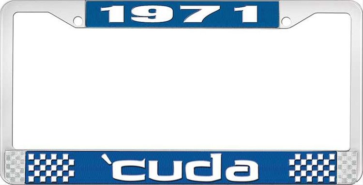 1971 Cuda License Plate Frame - Blue