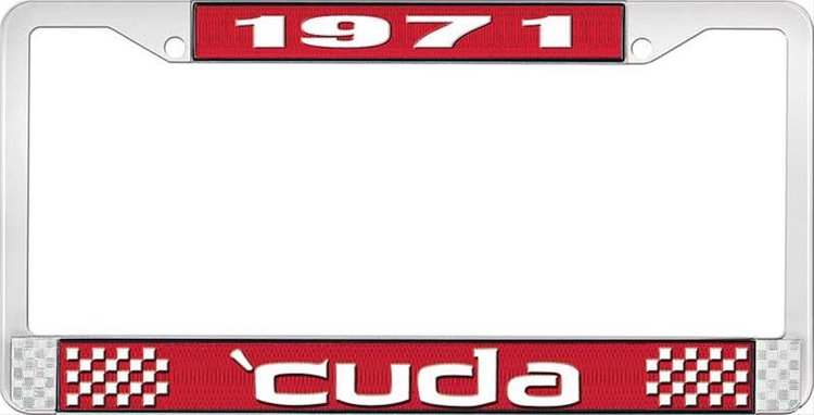1971 Cuda Plate Frame - Red