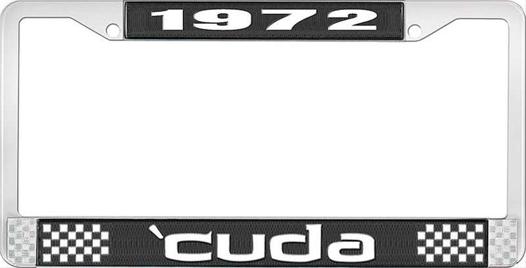 1972 Cuda License Plate Frame - Black