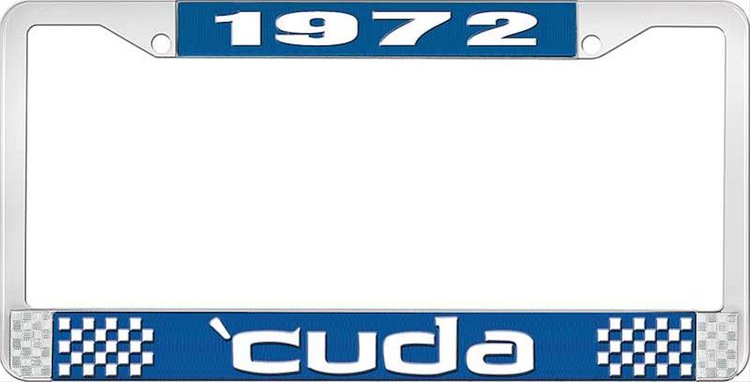 1972 Cuda License Plate Frame - Blue