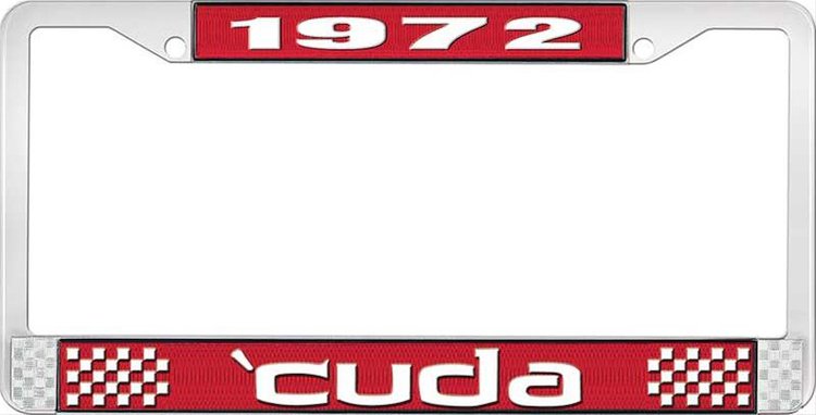 1972 Cuda License Plate Frame - Red
