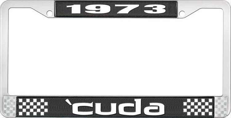 1973 Cuda License Plate Frame - Black