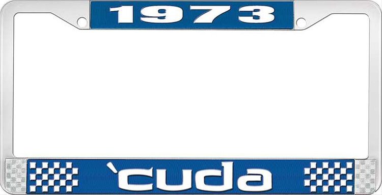 1973 Cuda License Plate Frame - Blue