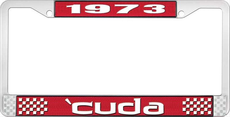 1973 Cuda License Plate Frame - Red