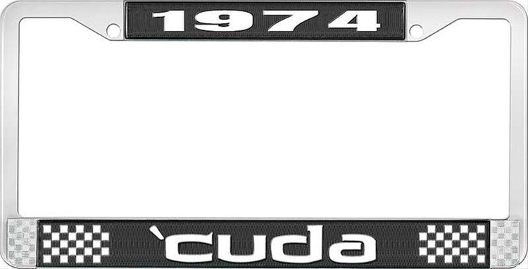 1974 Cuda License Plate Frame - Black