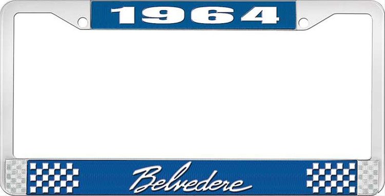 1964 Belvedere License Plate Frame - Blue
