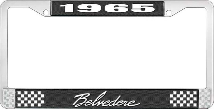 1965 Belvedere License Plate Frame - Black