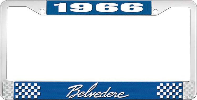 1966 Belvedere License Plate Frame - Blue