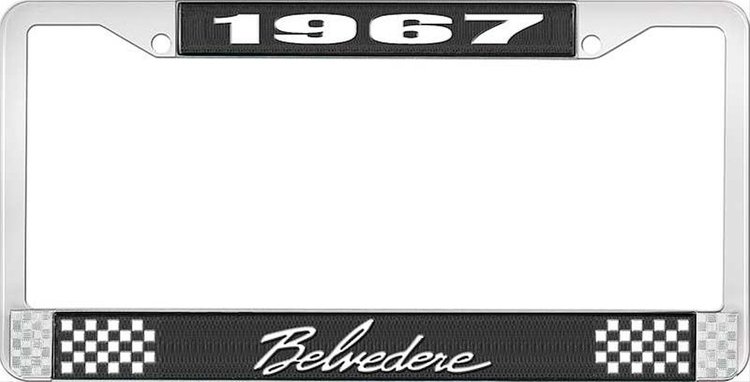 1967 Belvedere License Plate Frame - Black