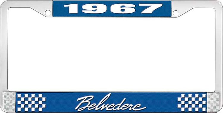 1967 Belvedere License Plate Frame - Blue