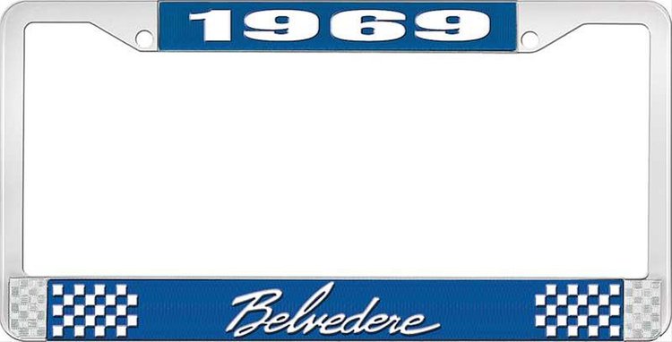1969 Belvedere License Plate Frame - Blue