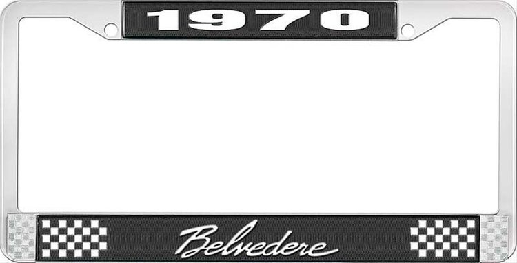 1970 Belvedere License Plate Frame - Black