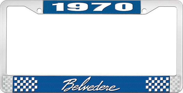 1970 Belvedere License Plate Frame - Blue