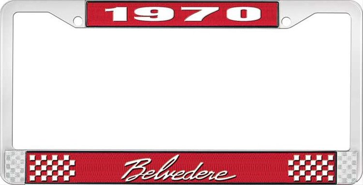 1970 Belvedere License Plate Frame - Red