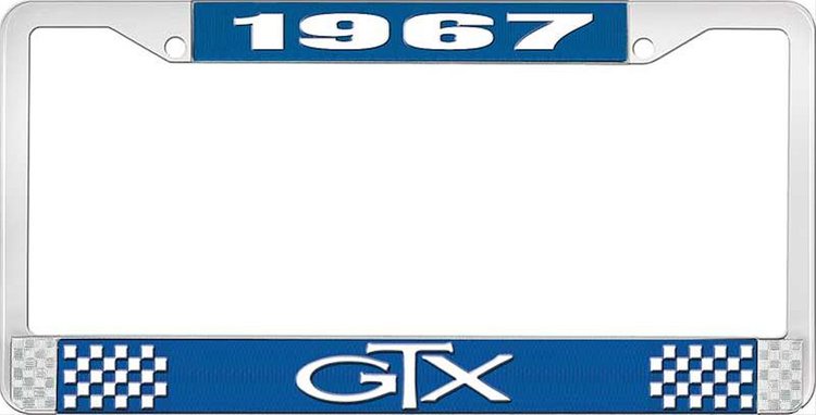 1967 GTX License Plate Frame - Blue