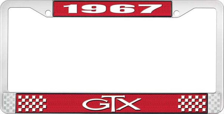 1967 GTX License Plate Frame - Red